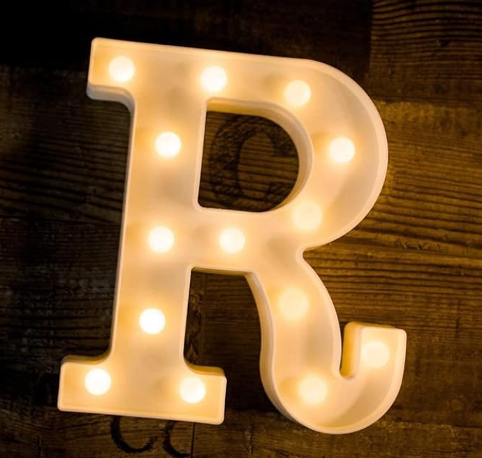 ALPHABET LED LETTER (GOLDEN ) - CHOOSE ANY LETTER